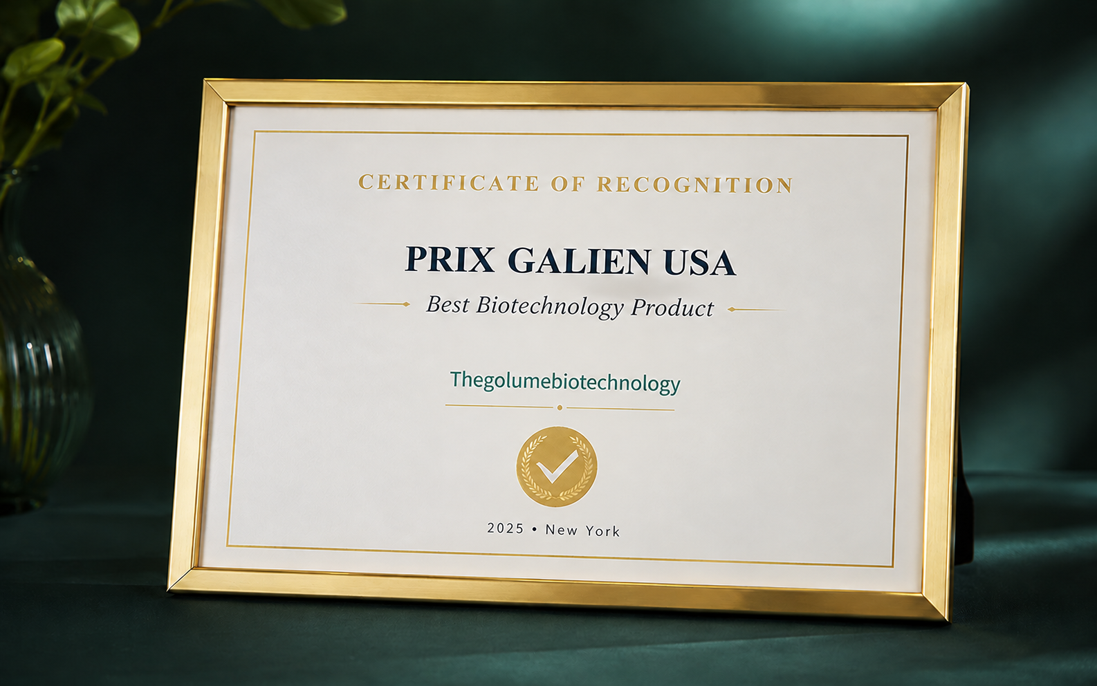 Internal mockup certificate presentation